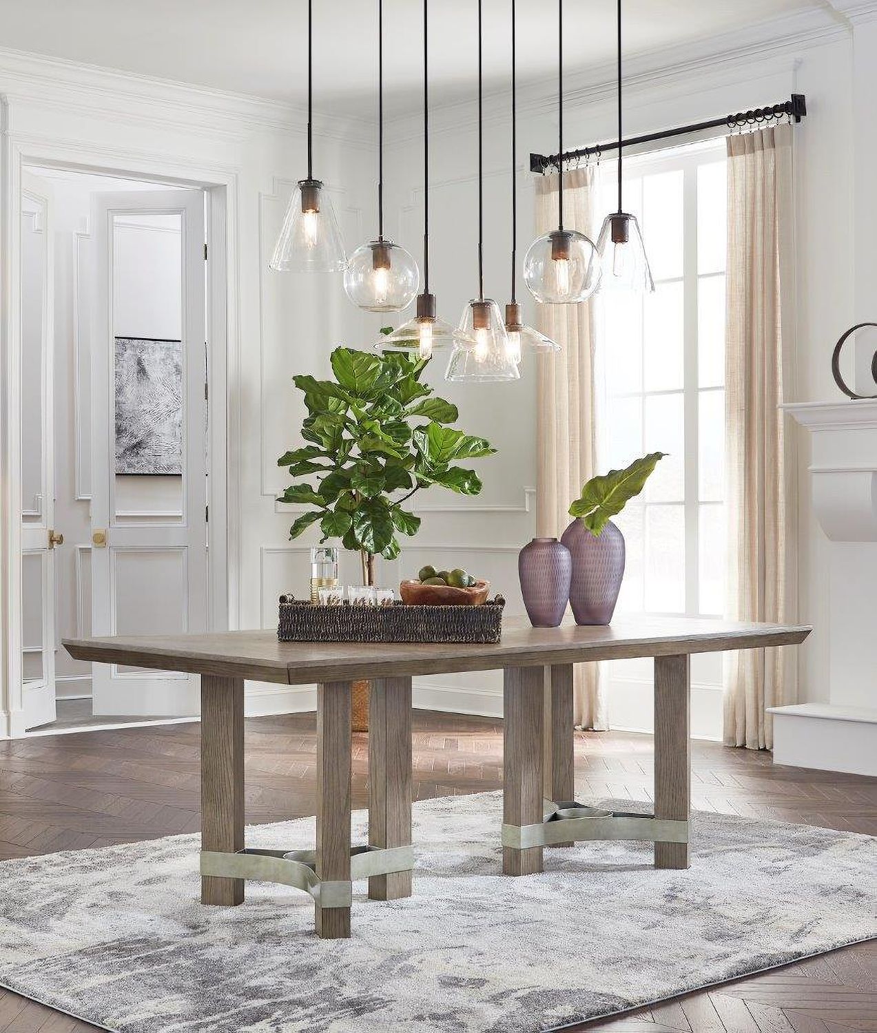 Chrestner Grey Rectangular Dining Table D98325