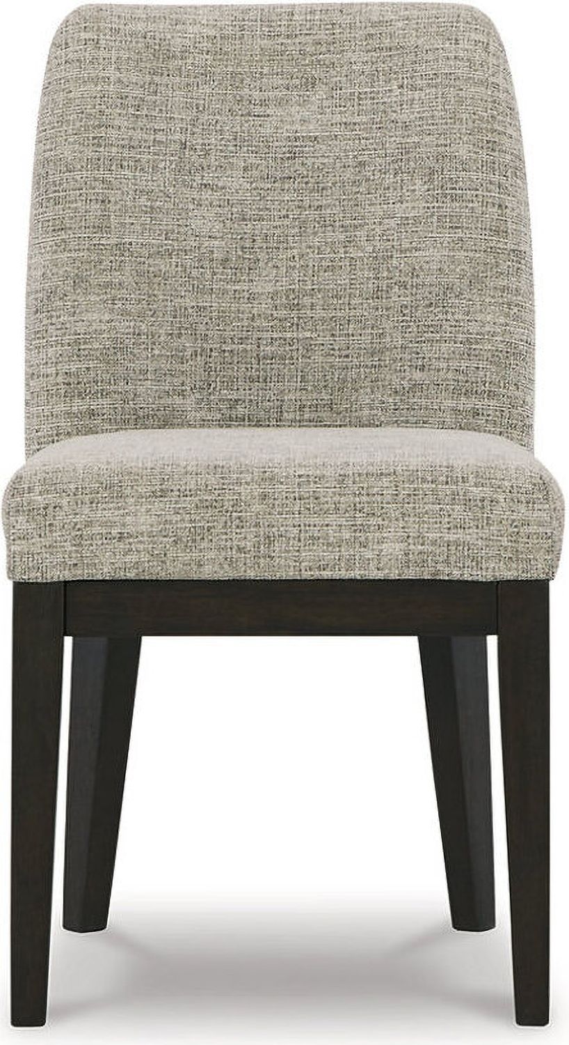Burkhaus Dark Brown Dining Upholstered Side Chair Set of 2 D98401