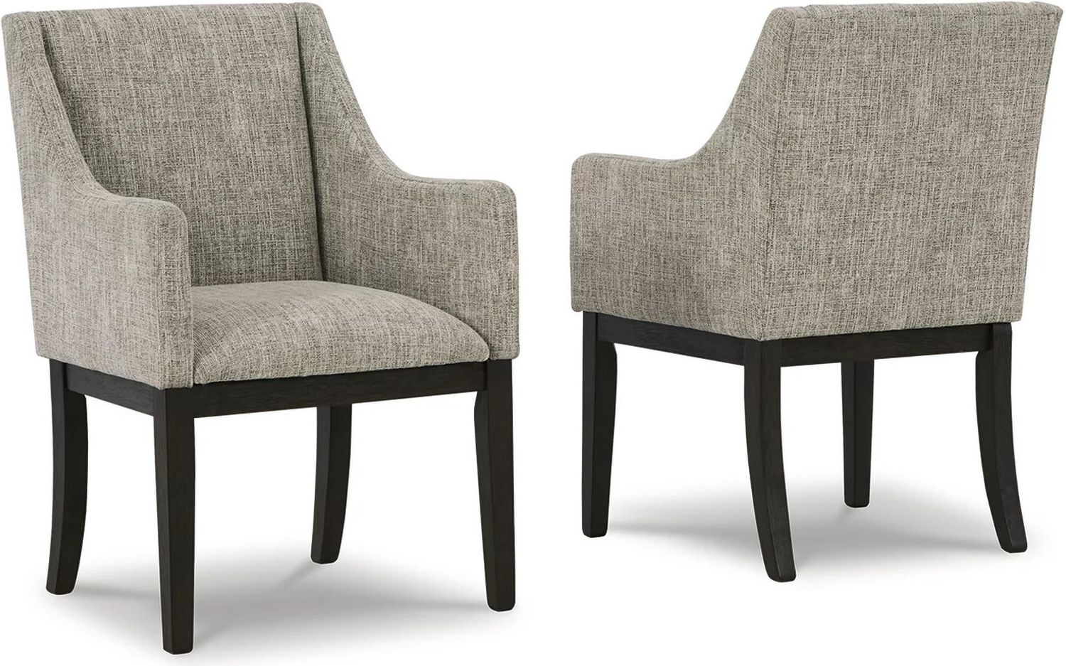 Burkhaus Dark Brown Dining Upholstered Arm Chair Set of 2 D98401A