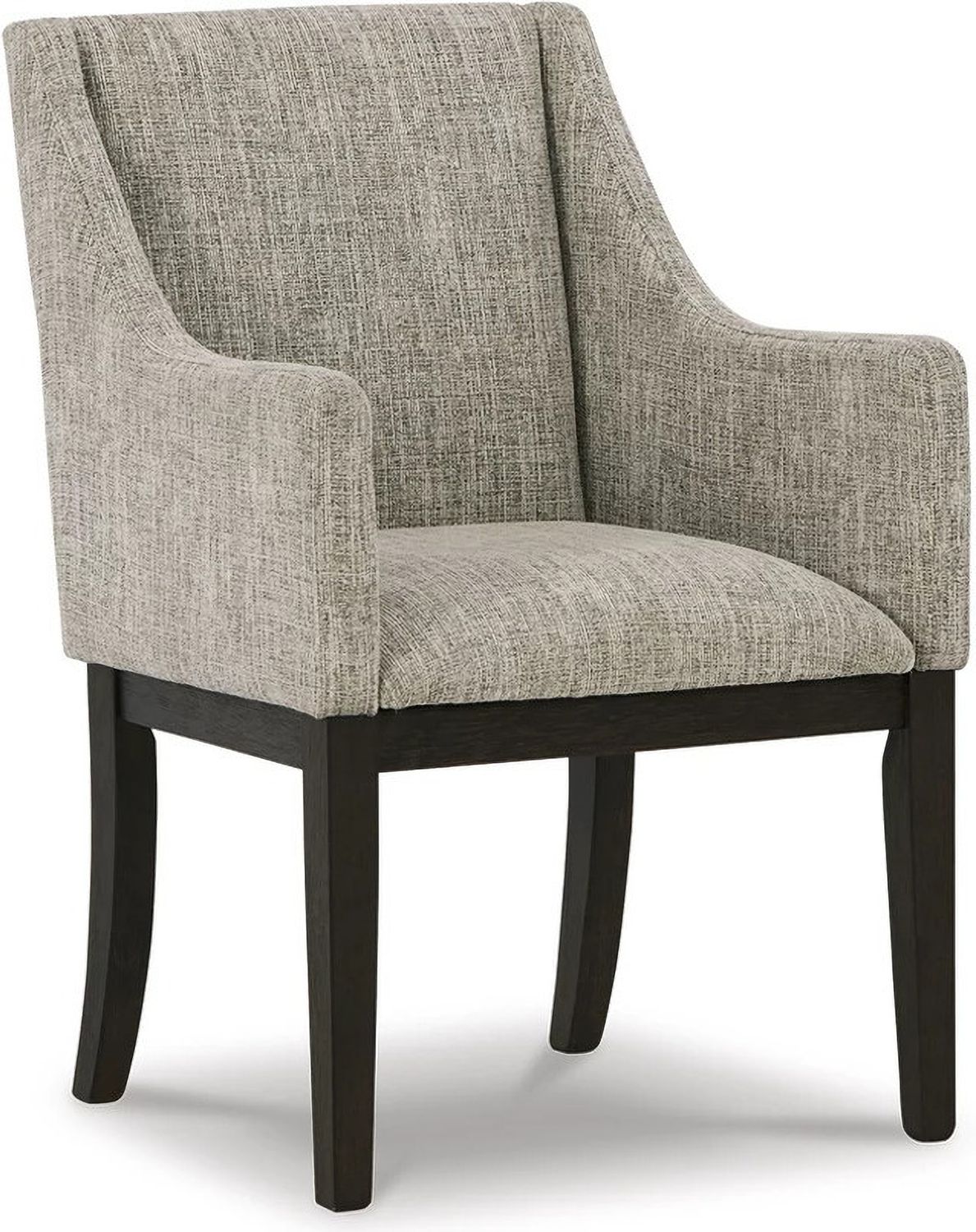 Burkhaus Dark Brown Dining Upholstered Arm Chair Set of 2 D98401A