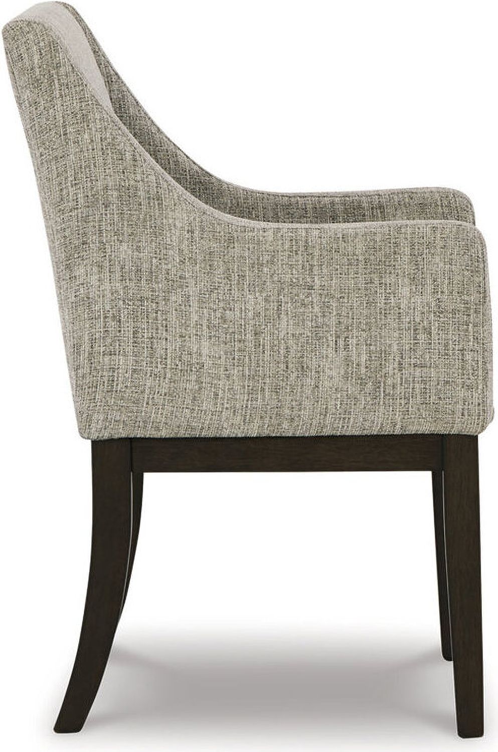 Burkhaus Dark Brown Dining Upholstered Arm Chair Set of 2 D98401A