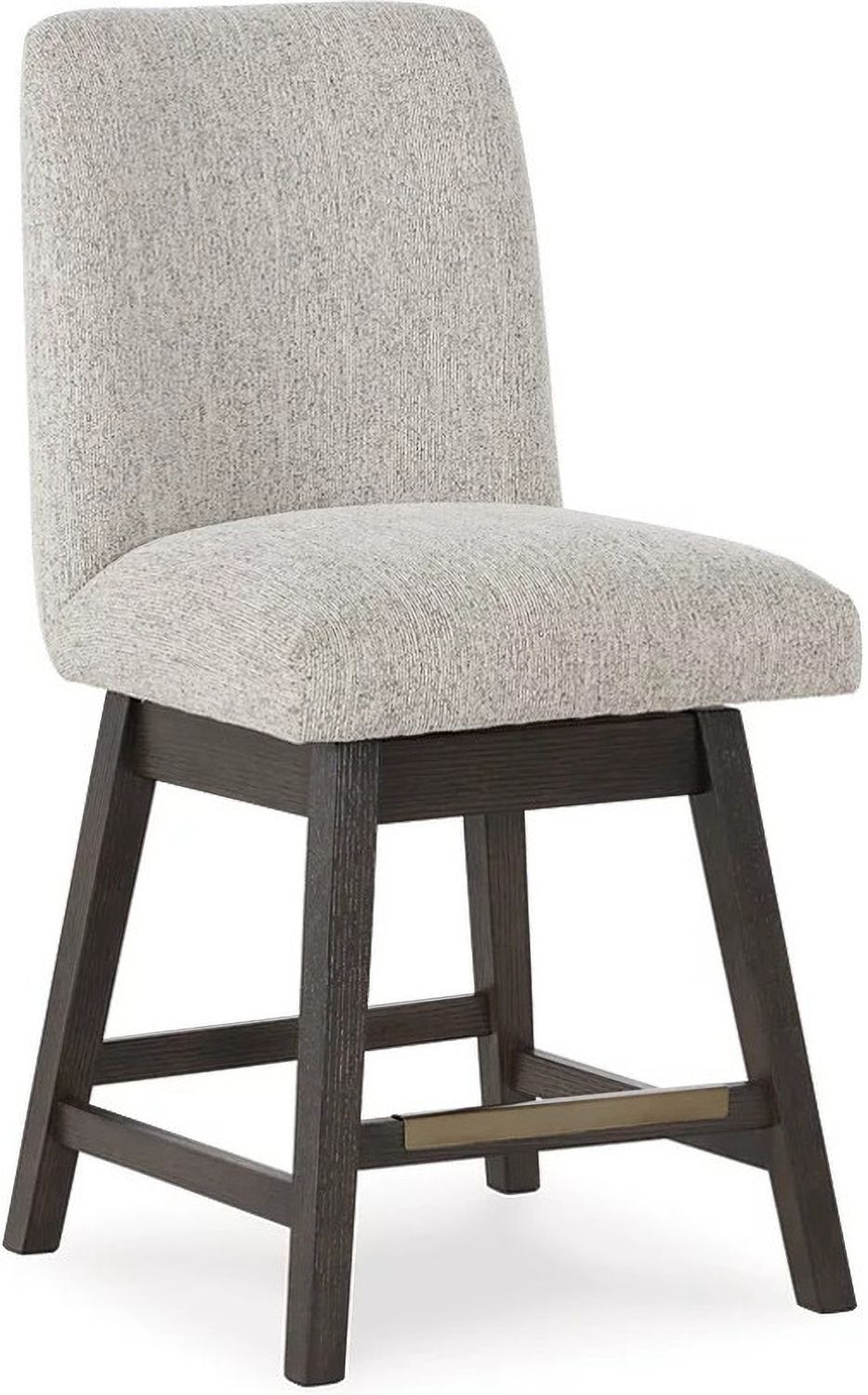 Burkhaus Counter Height Barstool Set of 2 In Beige and Dark Brown D984124