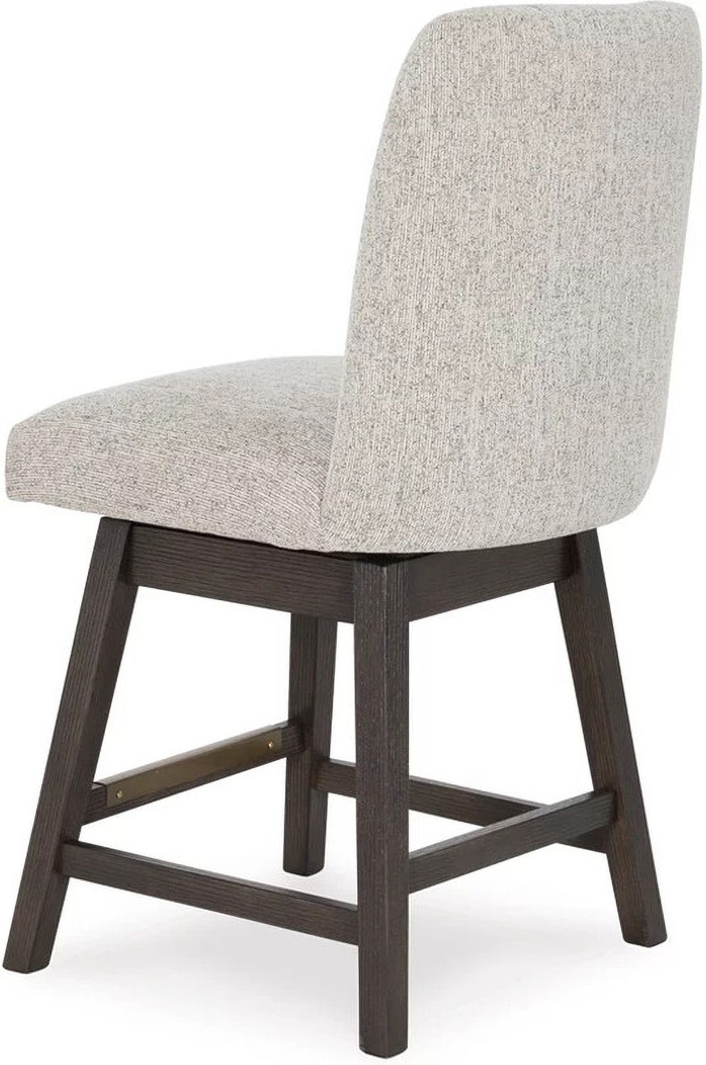 Burkhaus Counter Height Barstool Set of 2 In Beige and Dark Brown D984124