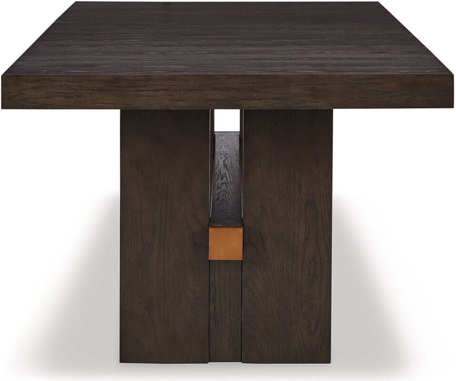 Burkhaus Dark Brown Rectangular Extendable Dining Room Table D98445