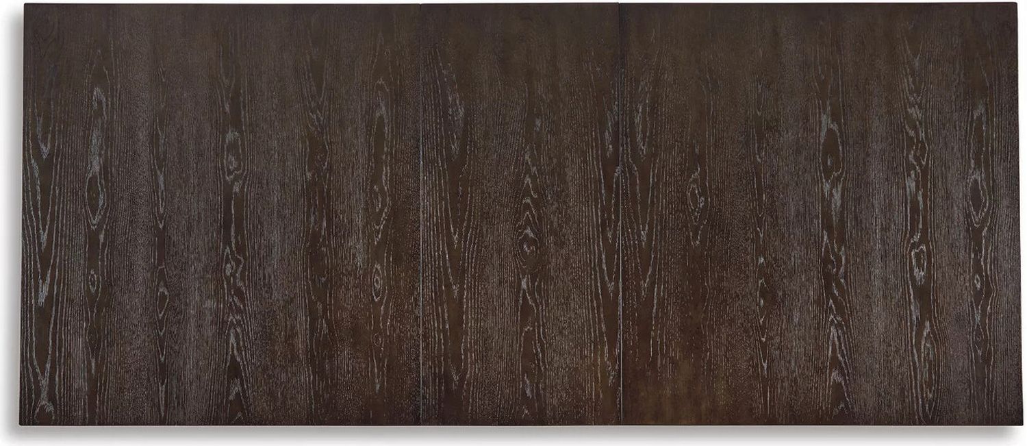 Burkhaus Dark Brown Rectangular Extendable Dining Room Table D98445