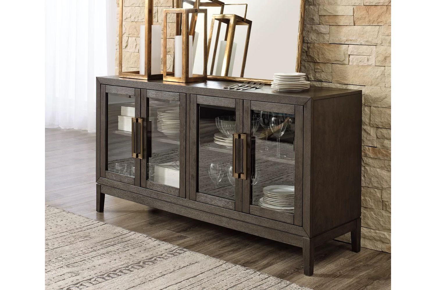 Burkhaus Dark Brown Dining Room Server D98460