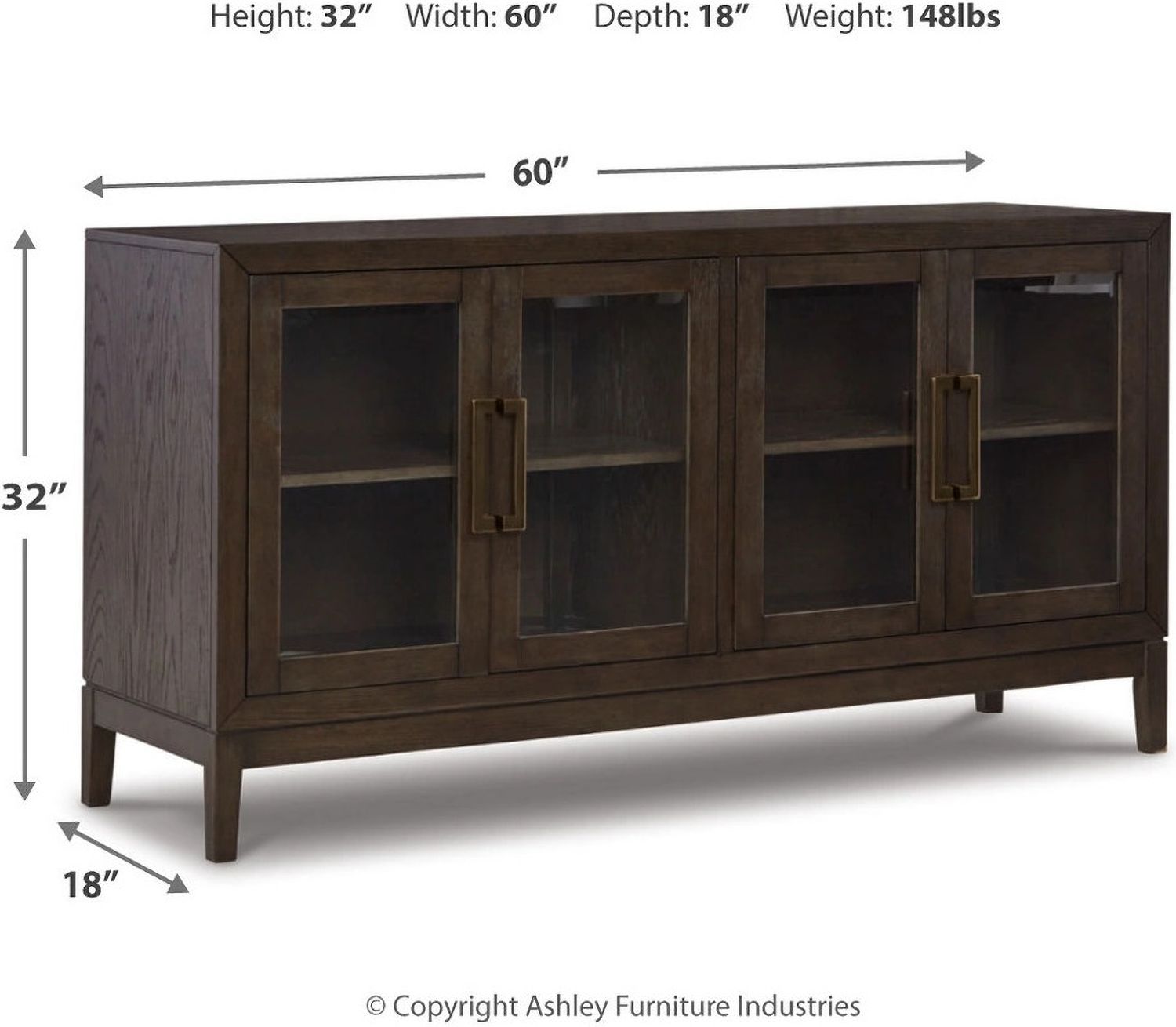 Burkhaus Dark Brown Dining Room Server D98460