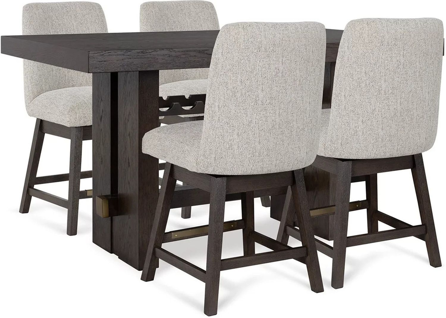 Burkhaus Counter Height Dining Room Set In Dark Brown D984D5