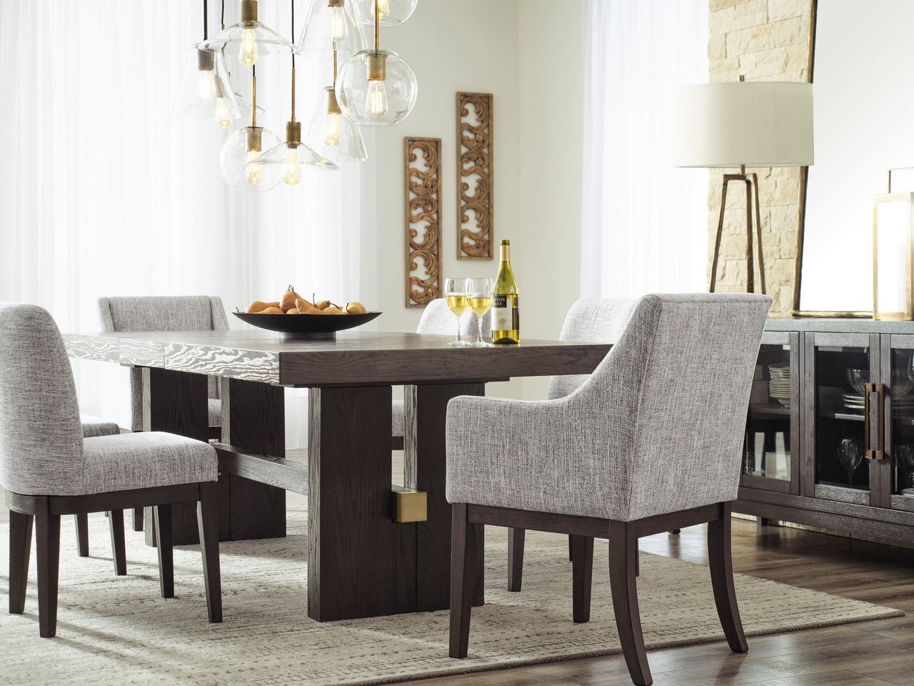 Burkhaus Counter Height Dining Room Set In Dark Brown D984D5