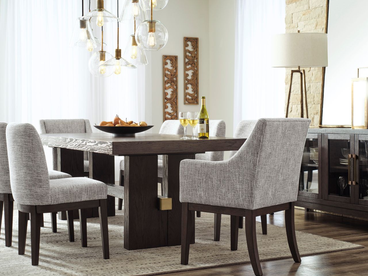 Burkhaus Counter Height Dining Room Set In Dark Brown D984D5