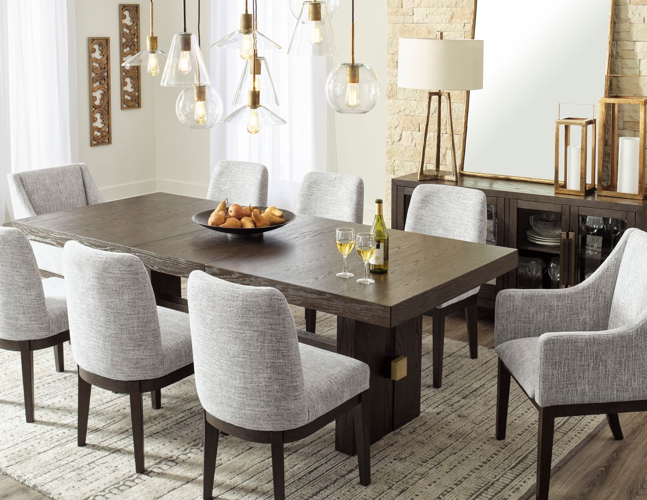 Burkhaus Counter Height Dining Room Set In Dark Brown D984D5