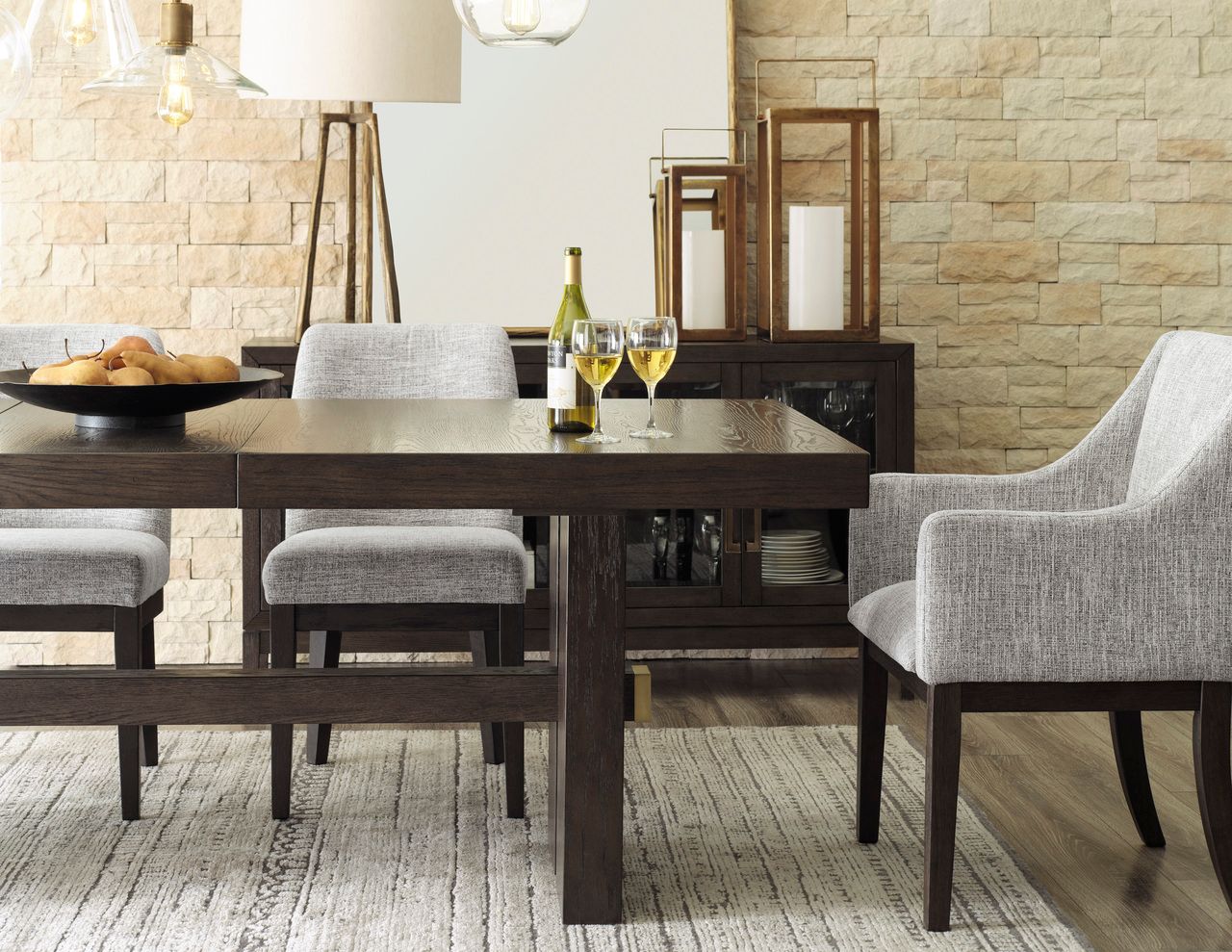Burkhaus Counter Height Dining Room Set In Dark Brown D984D5