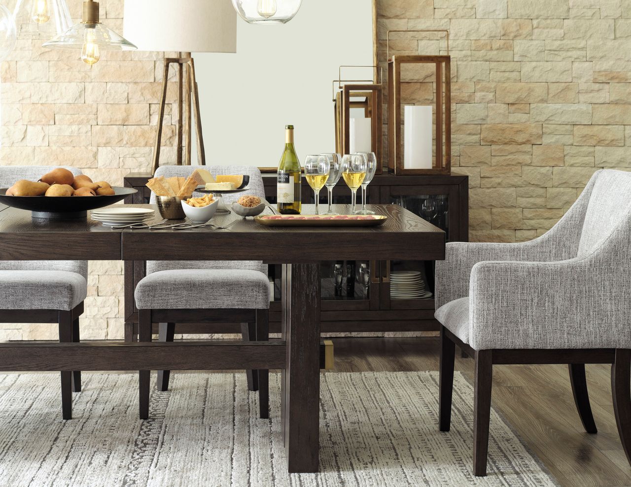 Burkhaus Counter Height Dining Room Set In Dark Brown D984D5