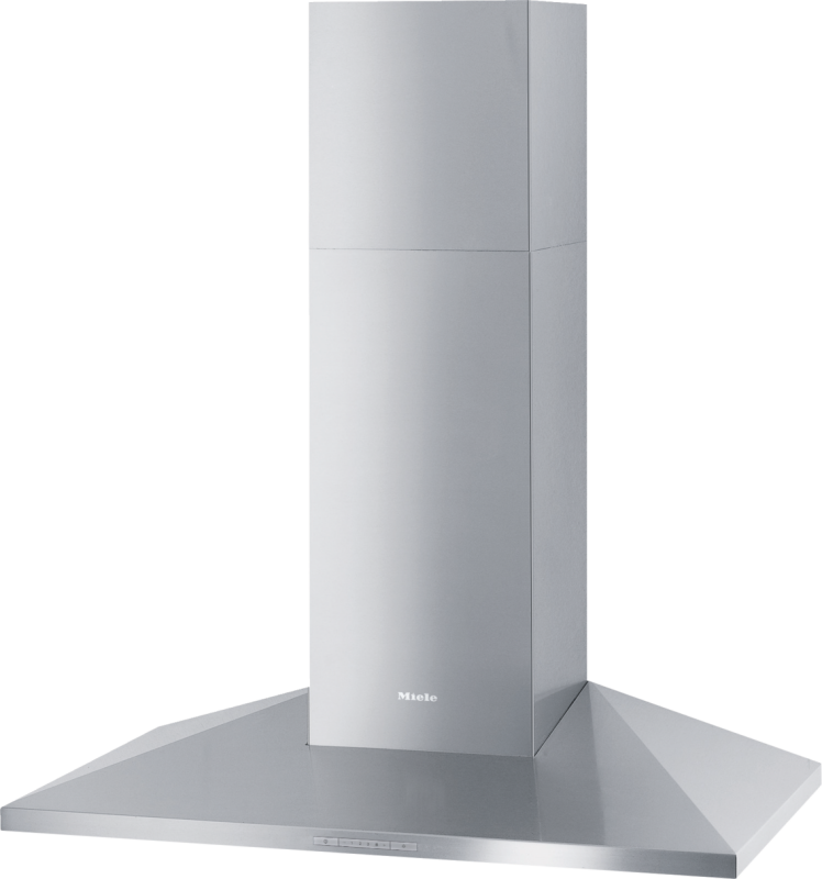 Wall ventilation hood with energy-efficient LED lighting and backlit controls for easy use. DA3997CLASSIC