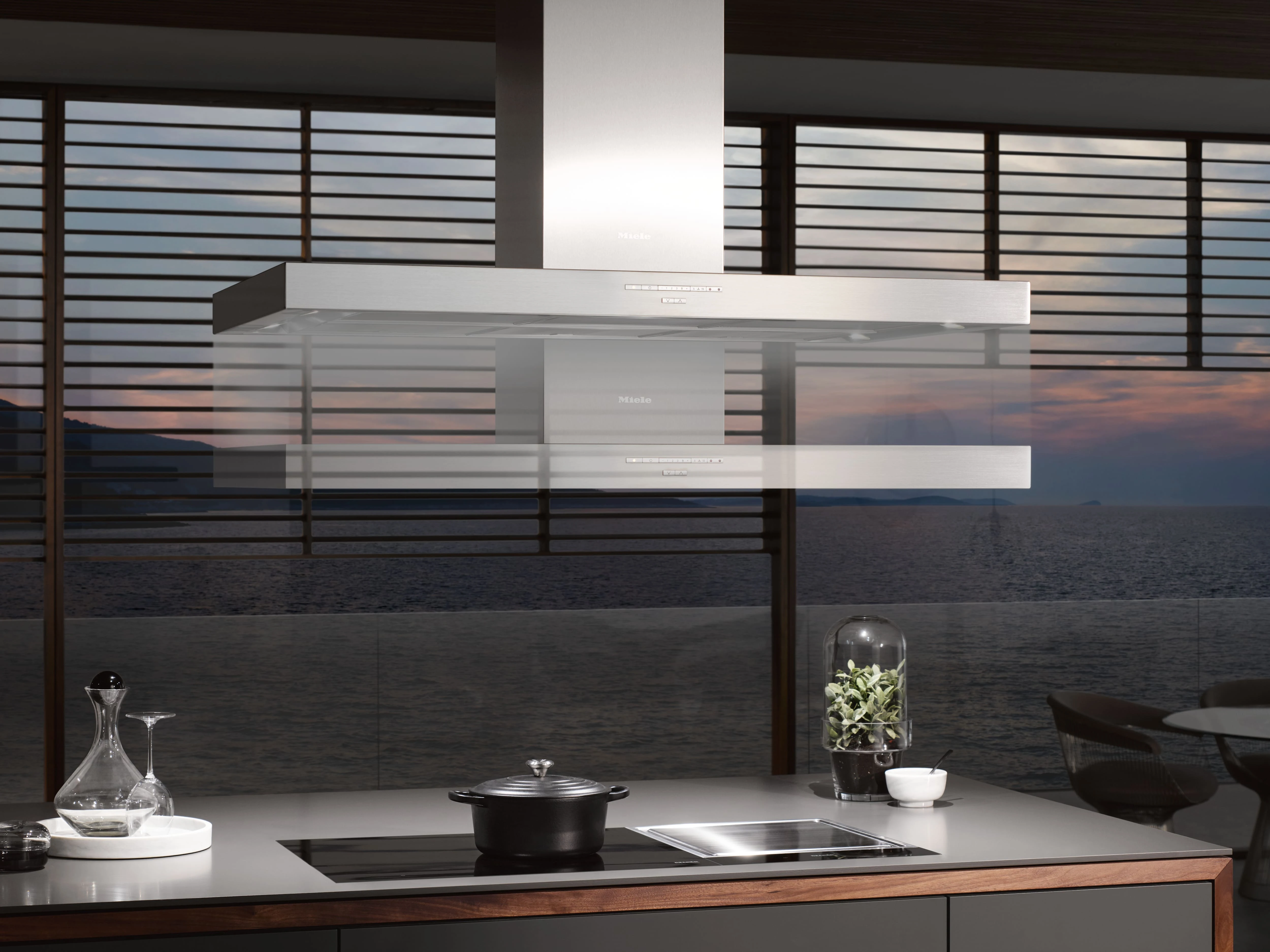 48" Puristic Varia Motorized Island Hood 625 CFM (Stainless Steel) DA4248VDSS