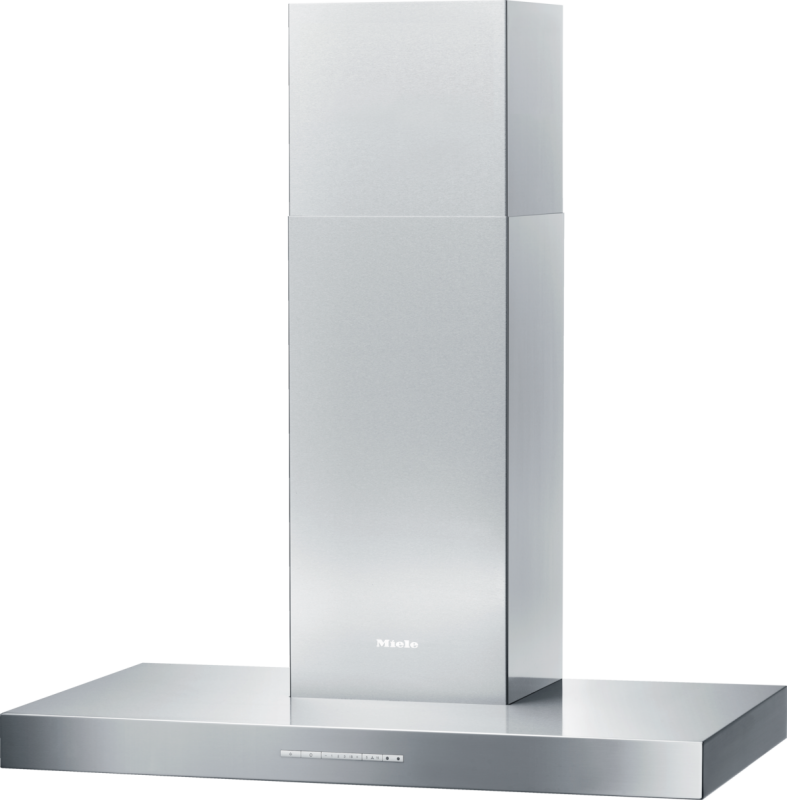 Wall ventilation hood with energy-efficient LED lighting and backlit controls for easy use. DA6596WPURISTICCANTO