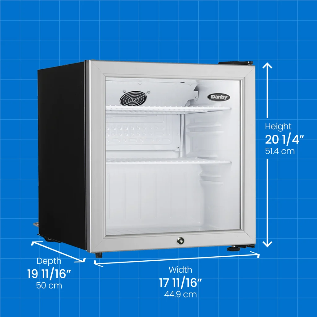 1.6 cu. ft. Compact Glass Door Fridge view 7
