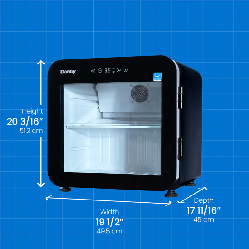 1.6 Cu. Ft. Glass Door Mini Refrigerator DAG016A5BDH