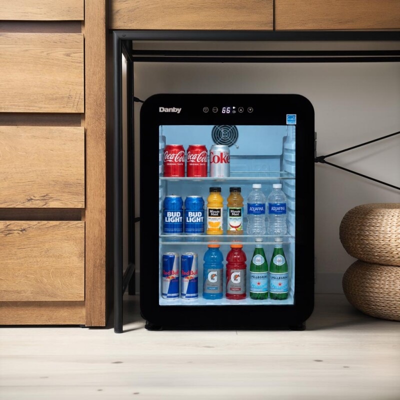 2.2 Cu. Ft. Glass Door Mini Refrigerator DAG022A5BDH
