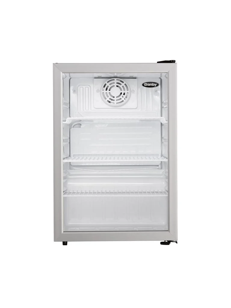 2.6 cu. ft. Compact Glass Door Fridge in Platinum DAG026A1BDB