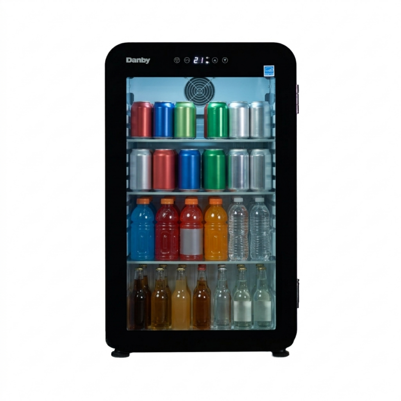 3.3 Cu. Ft. Glass Door Mini Refrigerator DAG033A5BDH