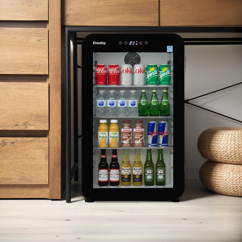 3.3 Cu. Ft. Glass Door Mini Refrigerator DAG033A5BDH