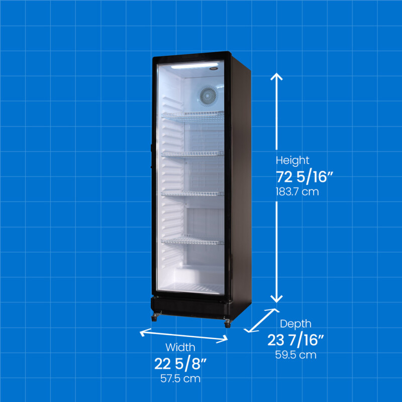 12.5 Cu. Ft. Commercial Glass Door Refrigerator DAG122A2BDB