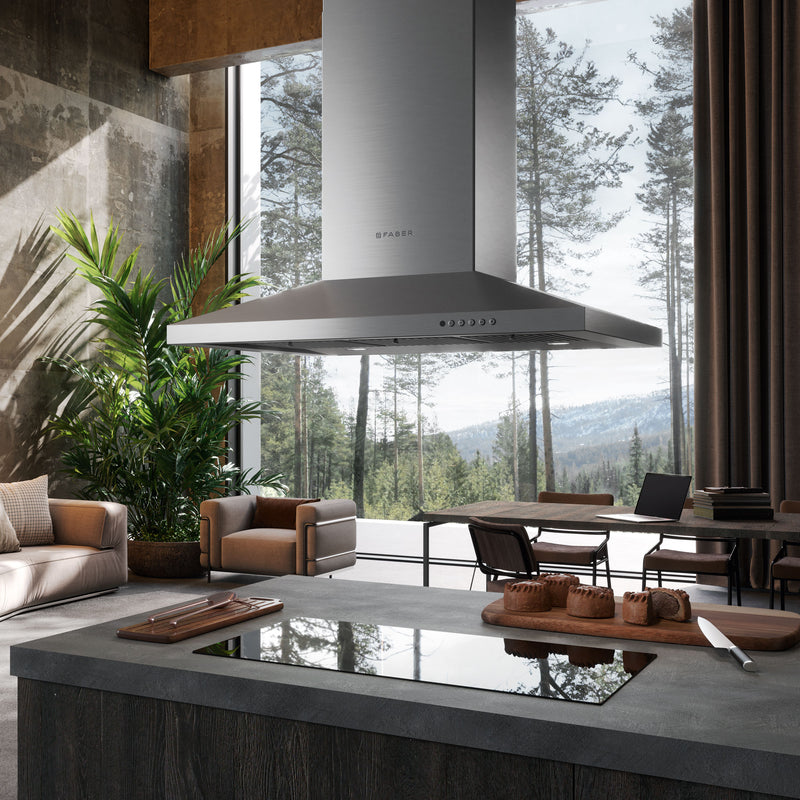 Dama Isola 36" Island Range Hood 295/395/600 CFM DAMAIS36SSV2
