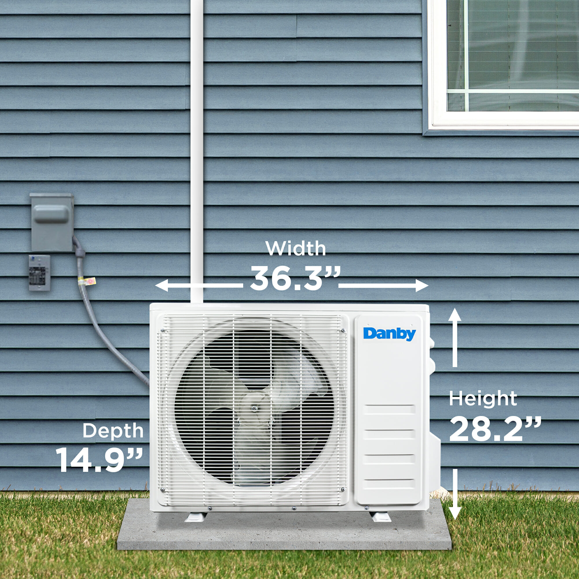 18000 Btu Dual Mini-split Ac With Heat Pump DAS180DBAHWDB