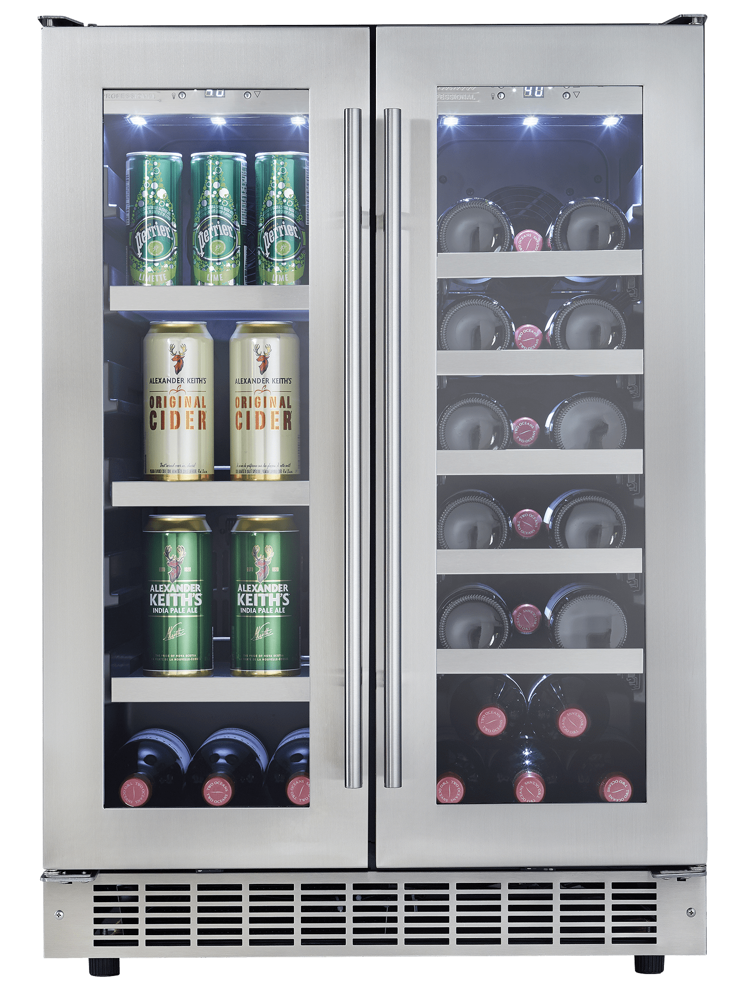 Lorraine 24” FRENCH DOOR BEVERAGE CENTER. DBC047D3BSSPRUS