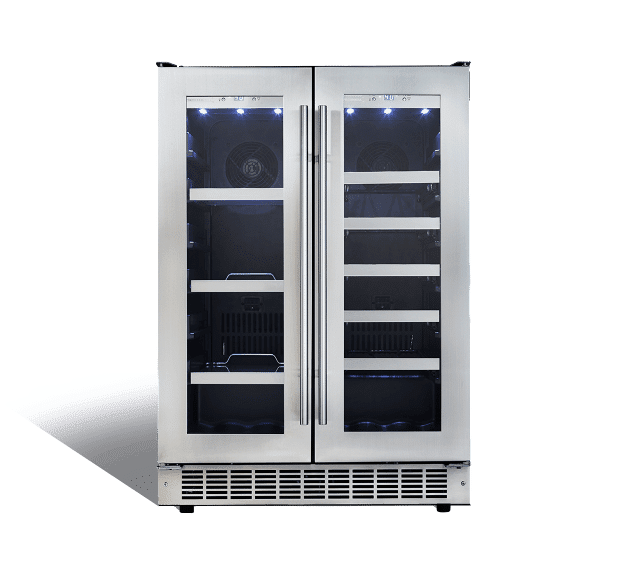 Lorraine 24” FRENCH DOOR BEVERAGE CENTER. DBC047D3BSSPRUS