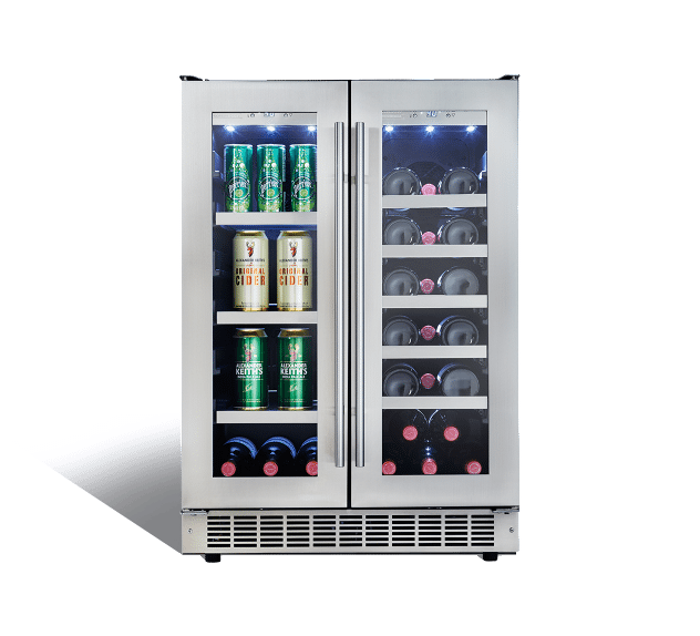 Lorraine 24” FRENCH DOOR BEVERAGE CENTER. DBC047D3BSSPRUS