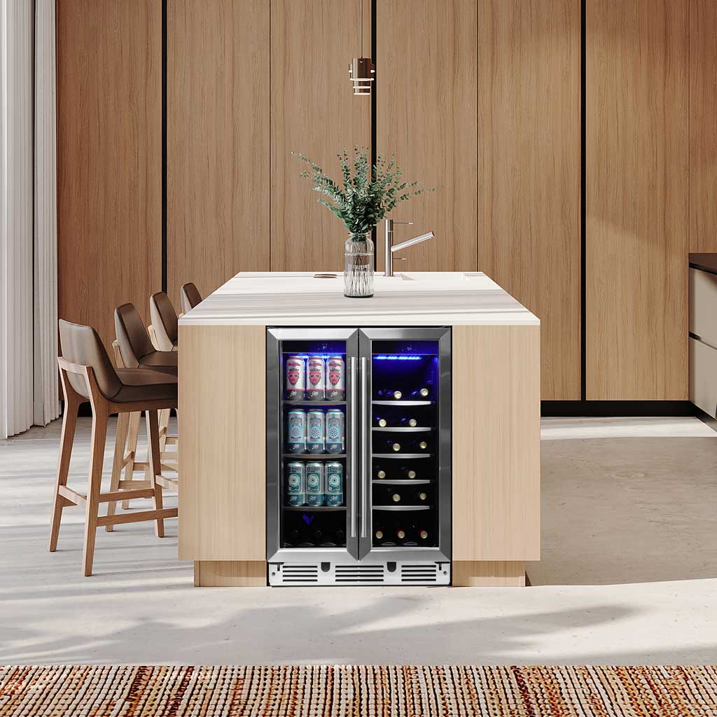 24″ Under Counter French Door Beverage Center in Stainless Steel DBC051D1BSS