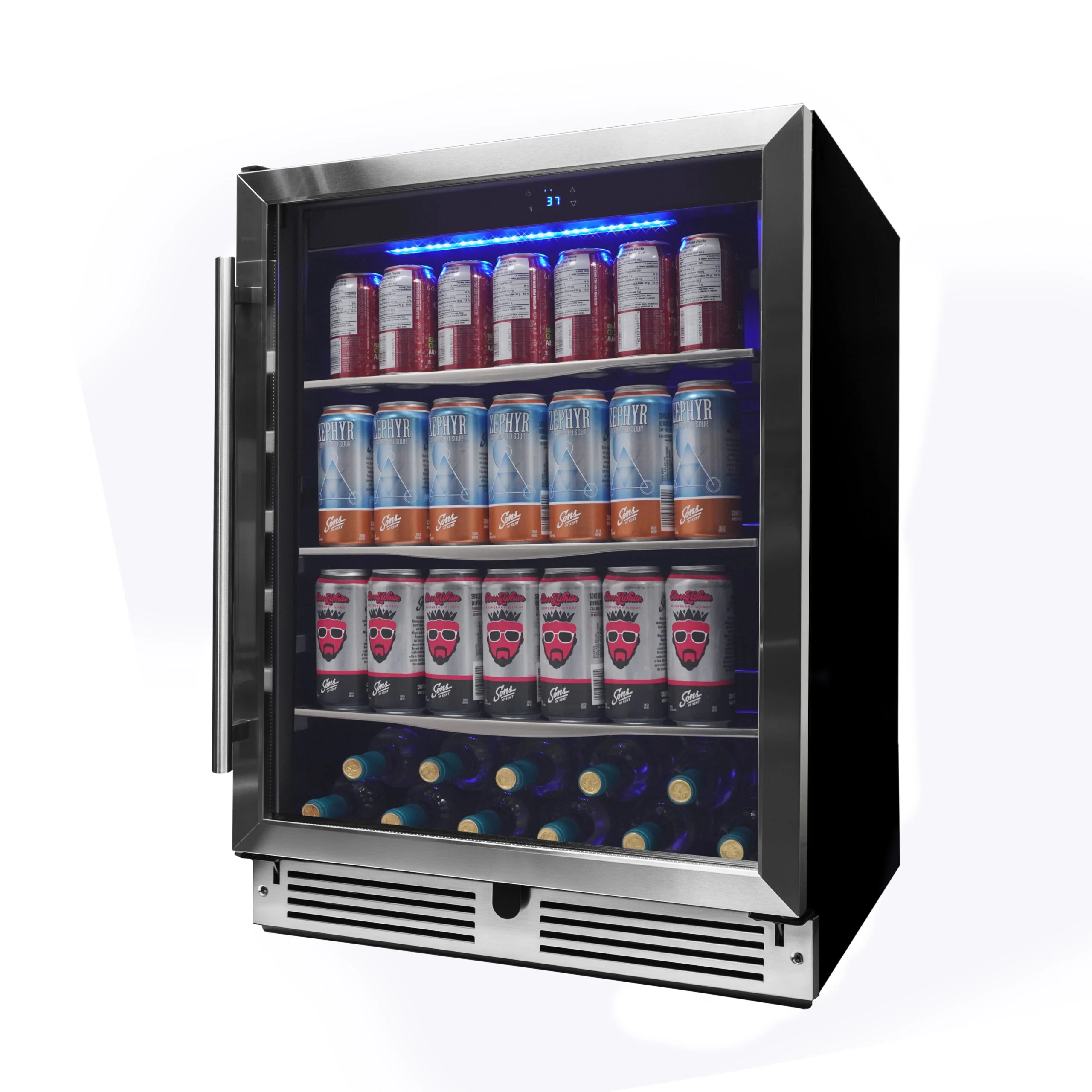 24″ Under Counter Beverage Center in Stainless Steel view 3