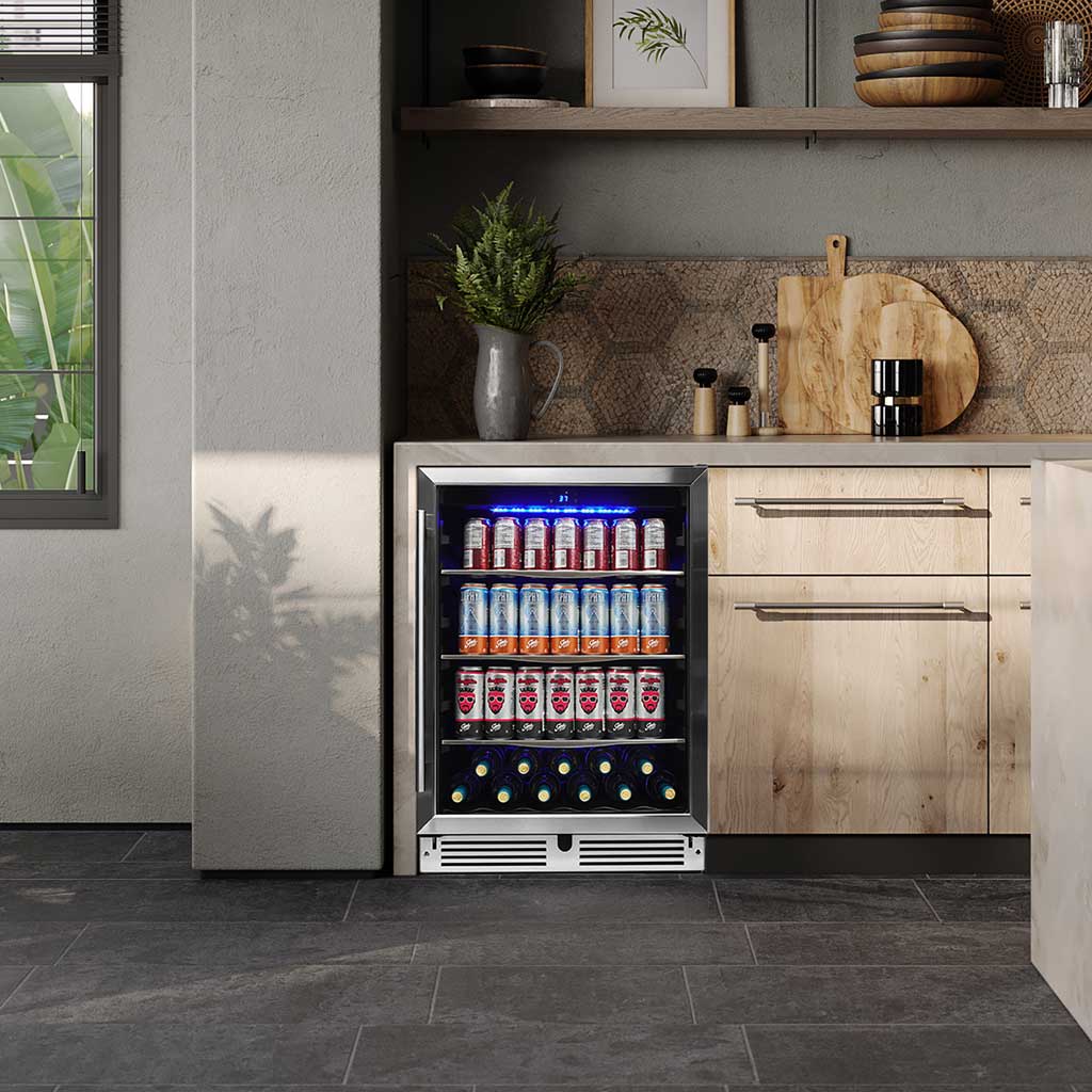 24″ Under Counter Beverage Center in Stainless Steel view 4