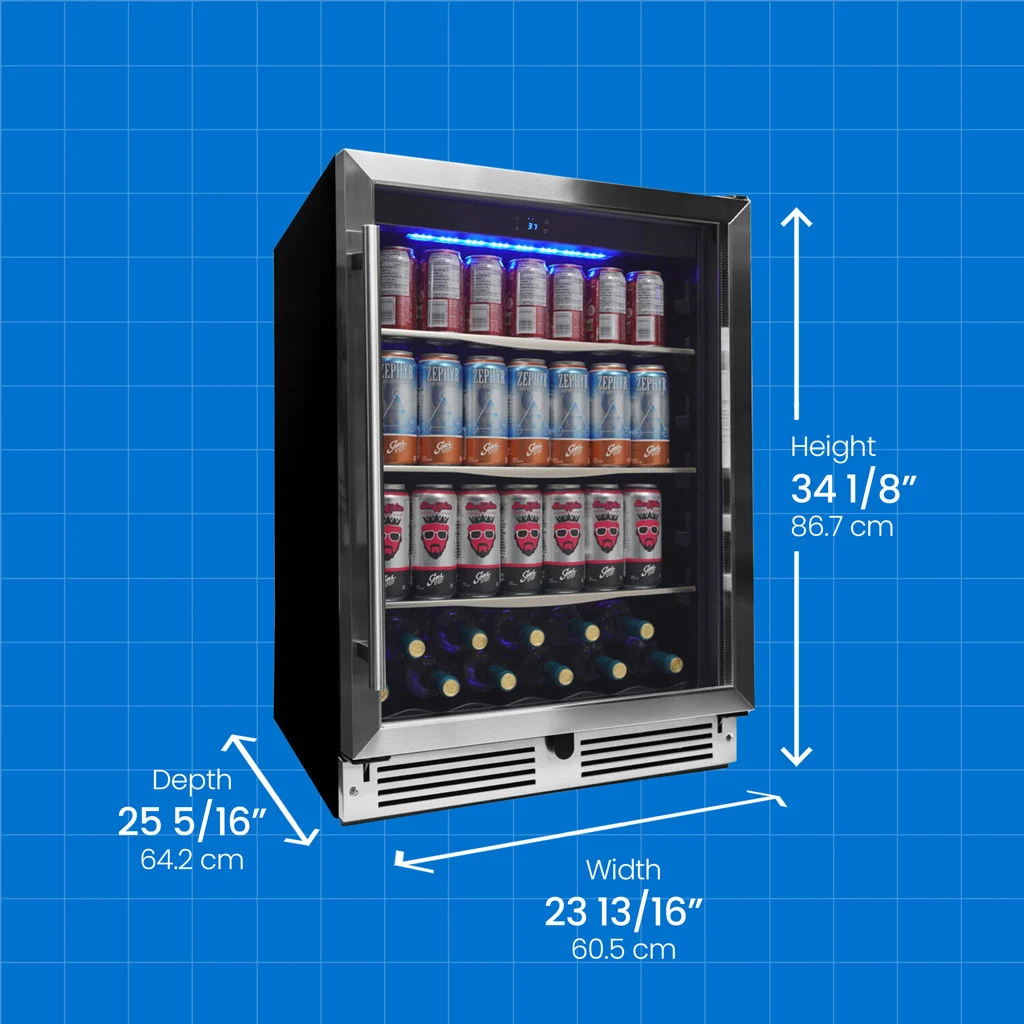 24″ Under Counter Beverage Center in Stainless Steel view 5