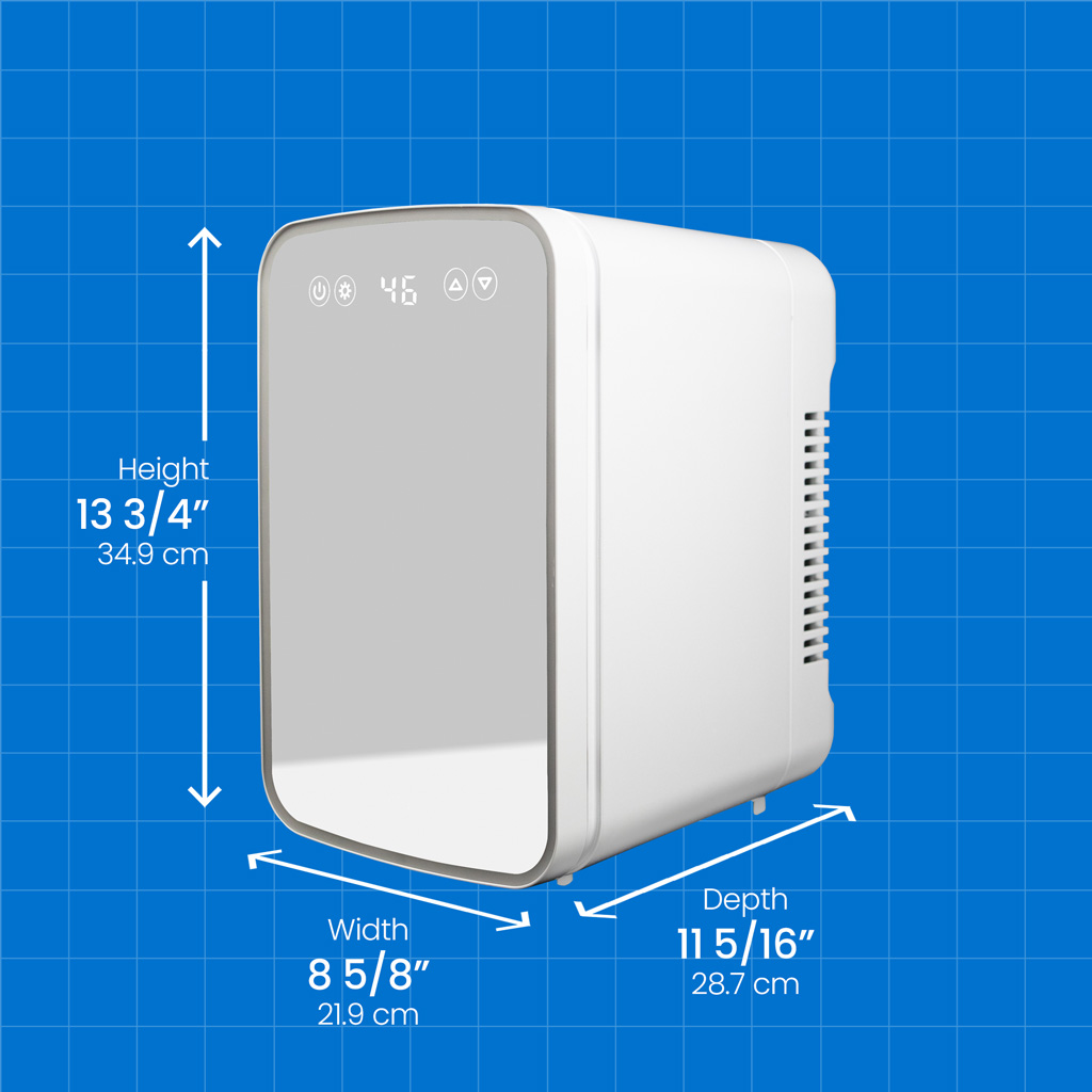 7.4l Mini Fridge With Mirror & Light DBMR02624WD43