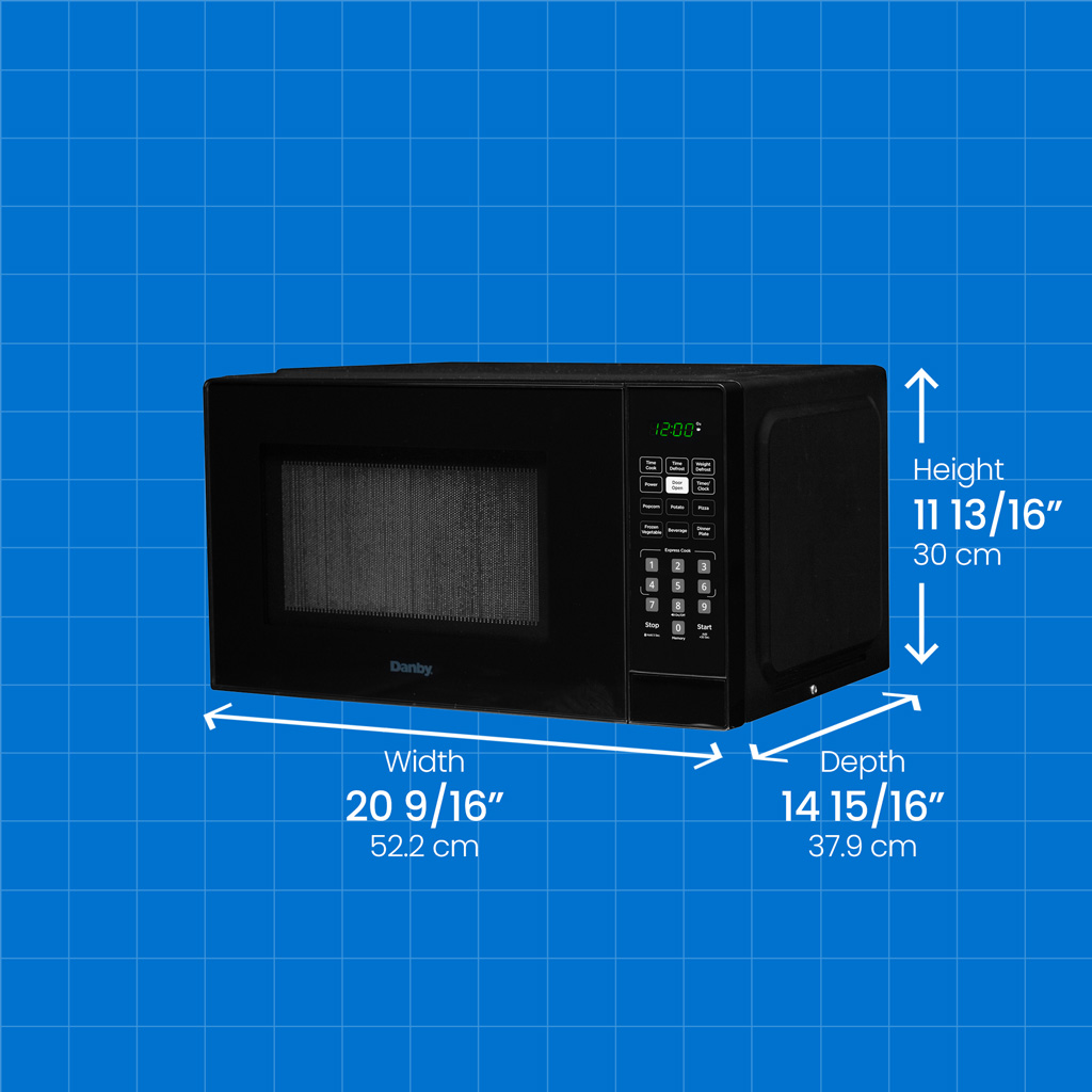 1.1 cu. ft. Countertop Microwave in Black view 6