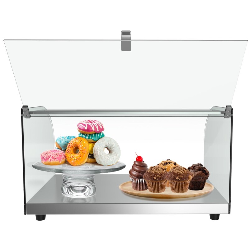 22 in. Countertop Bakery Display Case with Front Curved Glass and Rear Door, 0.9 cu. ft DC1C, product image 2 of 11