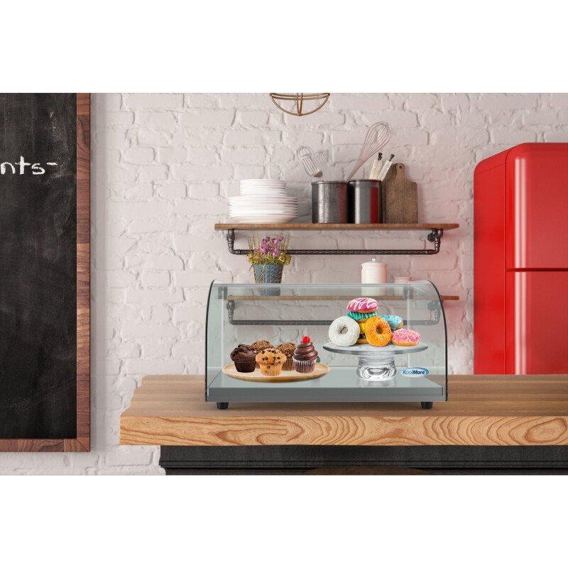 22 in. Countertop Bakery Display Case with Front Curved Glass and Rear Door, 0.9 cu. ft DC1C, product image 11 of 11