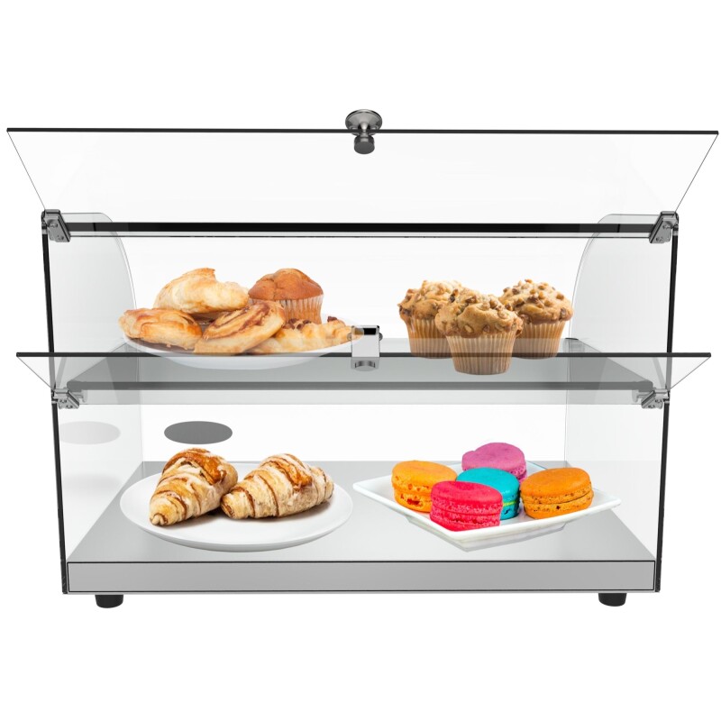 22 in. Commercial Countertop Bakery Display Case with Front Curved Glass and Rear Door, 1.5 cu. ft DC2C, product image 2 of 10