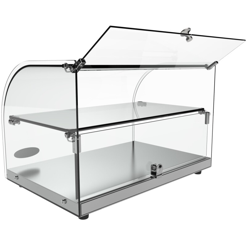 22 in. Commercial Countertop Bakery Display Case with Front Curved Glass and Rear Door, 1.5 cu. ft DC2C, product image 3 of 10
