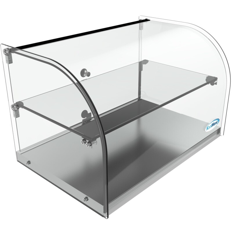 22 in. Commercial Countertop Bakery Display Case with Front Curved Glass and Rear Door, 1.5 cu. ft DC2C, product image 8 of 10