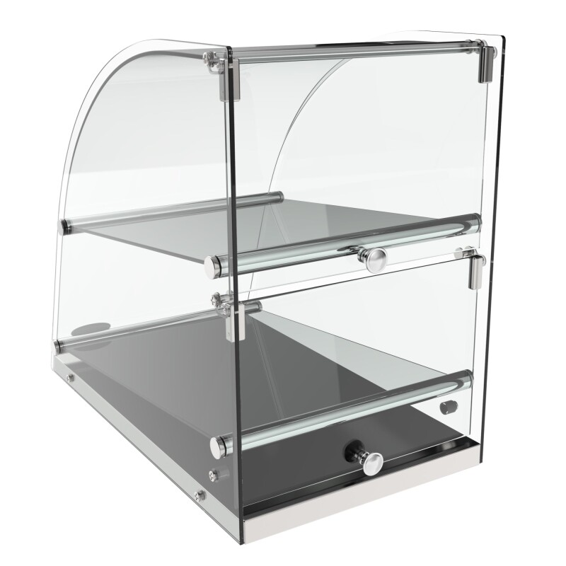 14 in. Commercial Countertop Bakery Display Case with Front Curved Glass and Rear Door, 2.4 cu. ft DC2CN, product image 4 of 11