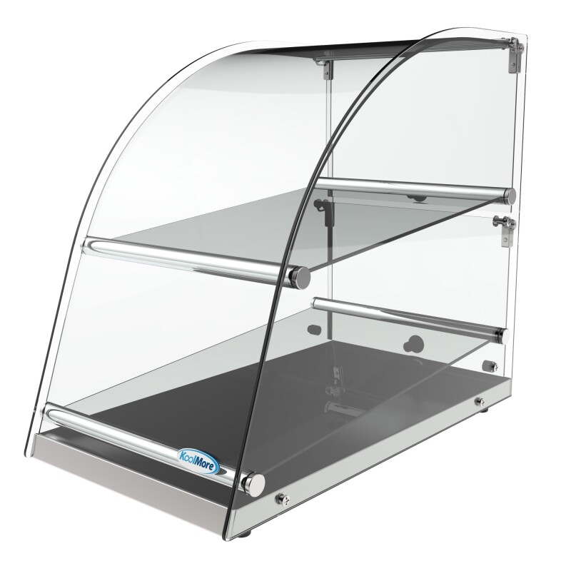 14 in. Commercial Countertop Bakery Display Case with Front Curved Glass and Rear Door, 2.4 cu. ft DC2CN, product image 7 of 11