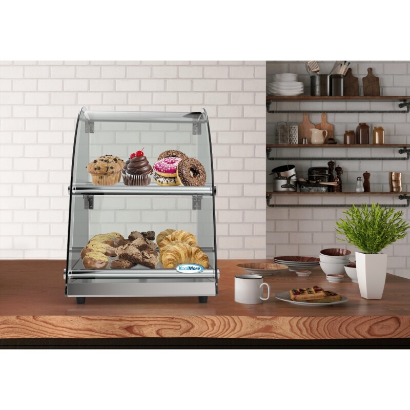 14 in. Commercial Countertop Bakery Display Case with Front Curved Glass and Rear Door, 2.4 cu. ft DC2CN, product image 11 of 11