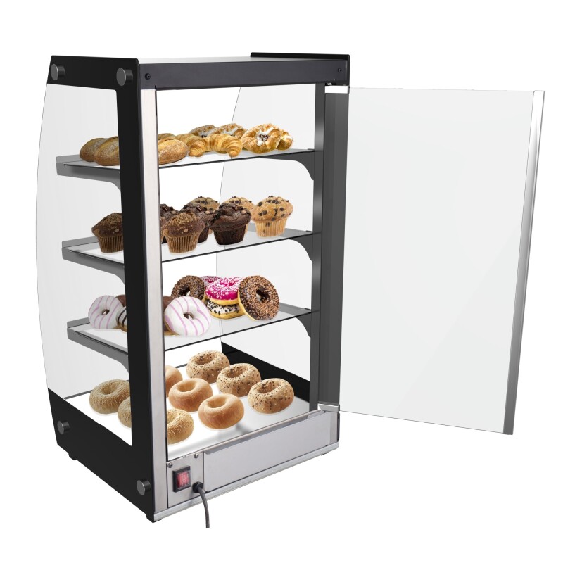 16 in. Commercial Glass Bakery Display Case, Self Service Pastry Case with LED lighting and Rear Door, 2.7 cu. ft DC3CB, product image 2 of 9