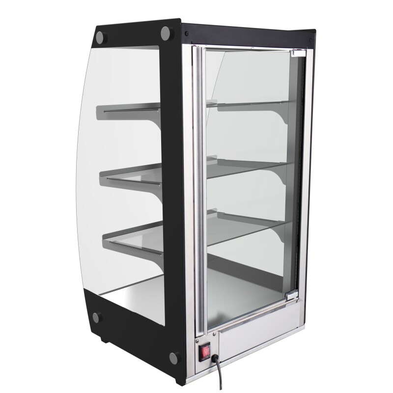 16 in. Commercial Glass Bakery Display Case, Self Service Pastry Case with LED lighting and Rear Door, 2.7 cu. ft DC3CB, product image 3 of 9