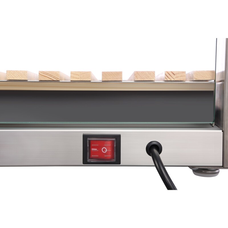 40 in. Glass Countertop Dry Bakery Display Case with Two Shelves and Bamboo Trays DC53CB, product image 9 of 12