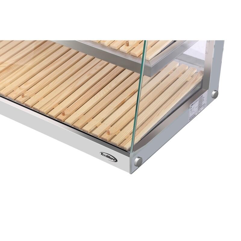 40 in. Glass Countertop Dry Bakery Display Case with Two Shelves and Bamboo Trays DC53CB, product image 12 of 12